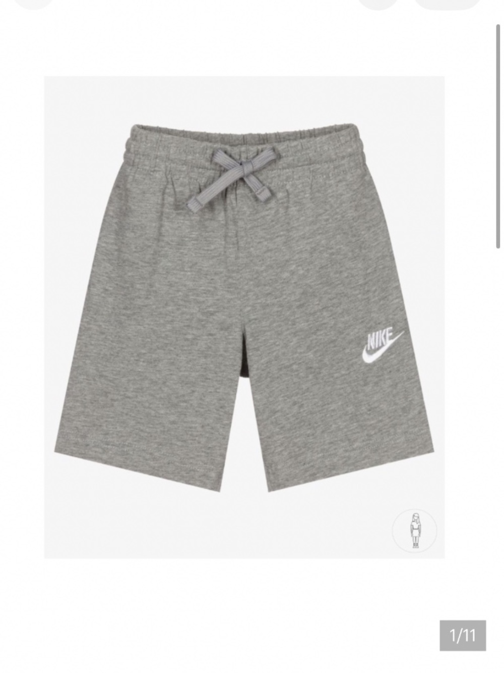 Nike Boys Grey Logo Shorts